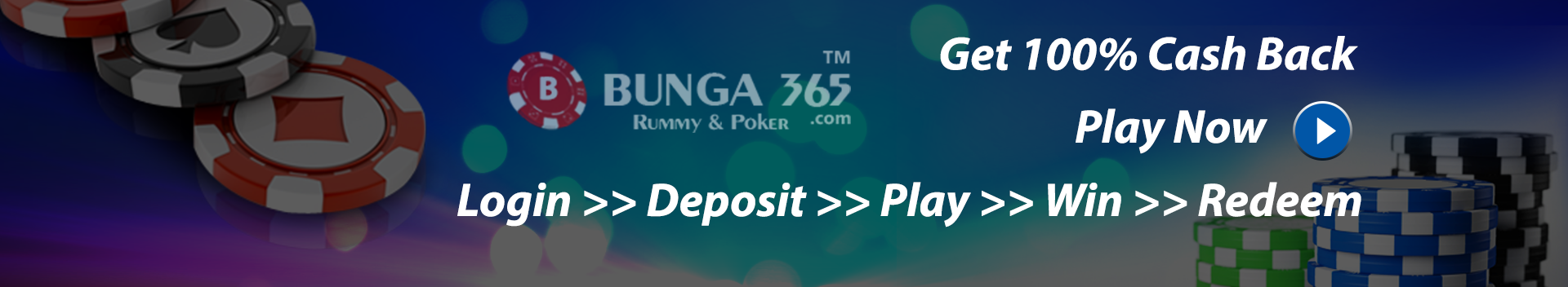 Play Poker online and Rummy online at Bunga365